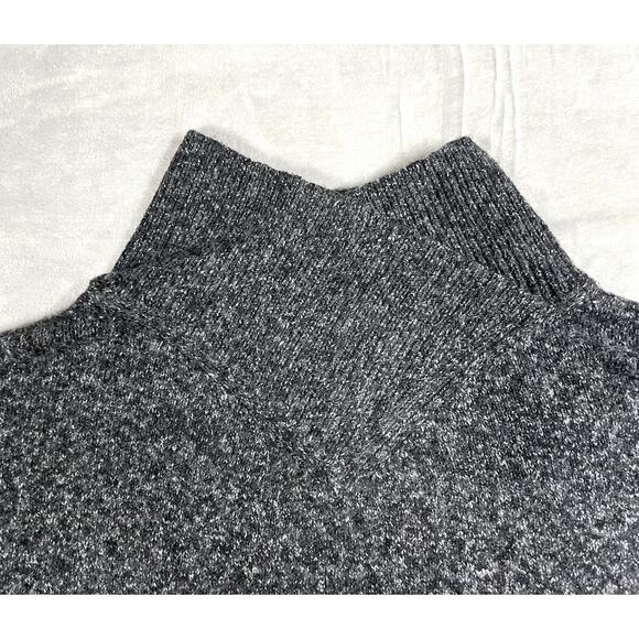 Haven Well Within L Heather Gray Mock Neck Sweater Organic Minimalist Capsule - Picture 3 of 12
